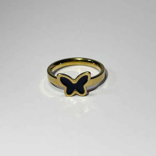 Gold-Black-Butterfly ring